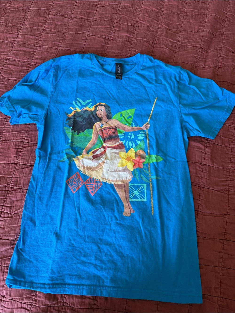 Blue Graphic T-Shirt with Moana